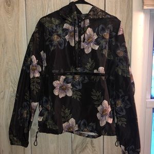 3 quarter zip floral wind breaker